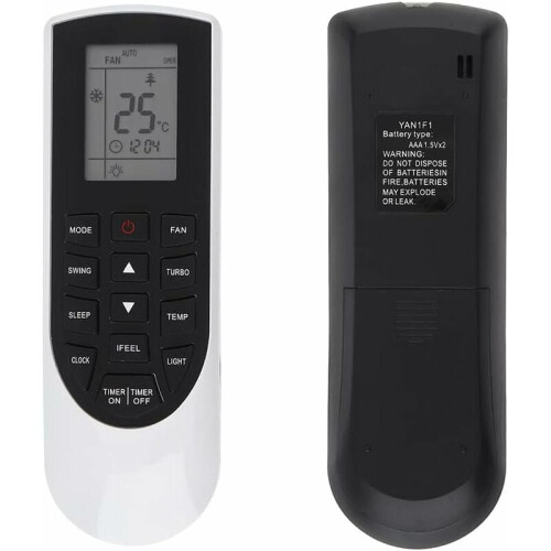 Telecomando a infrarossi per condizionatori GREE, materiale ABS, design resistente, telecomando per condizionatore non programmabile e facile da 1