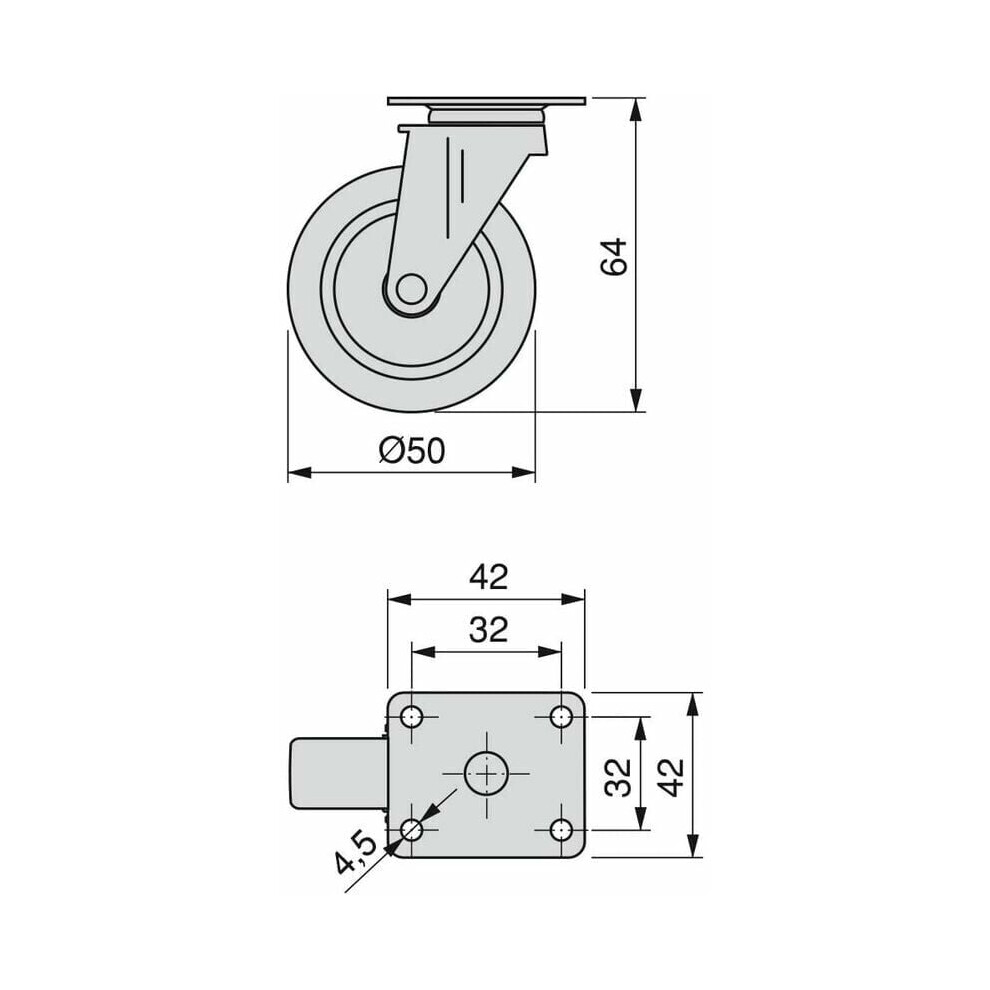 Heavy Duty Casters For Furniture, Industrial And Residential Applications, Easy Movement And Silent Shock Absorption With Strong Wear Resistance, 360 9169997060150