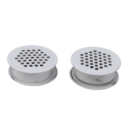 2PCS White Air Vent Mesh Covers Rustproof Durable for Homes Offices & Cabinets 2