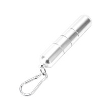 Portachiavi portatile in lega di alluminio, porta sigarette da 10 pezzi, diametro 5,5 mm, argento