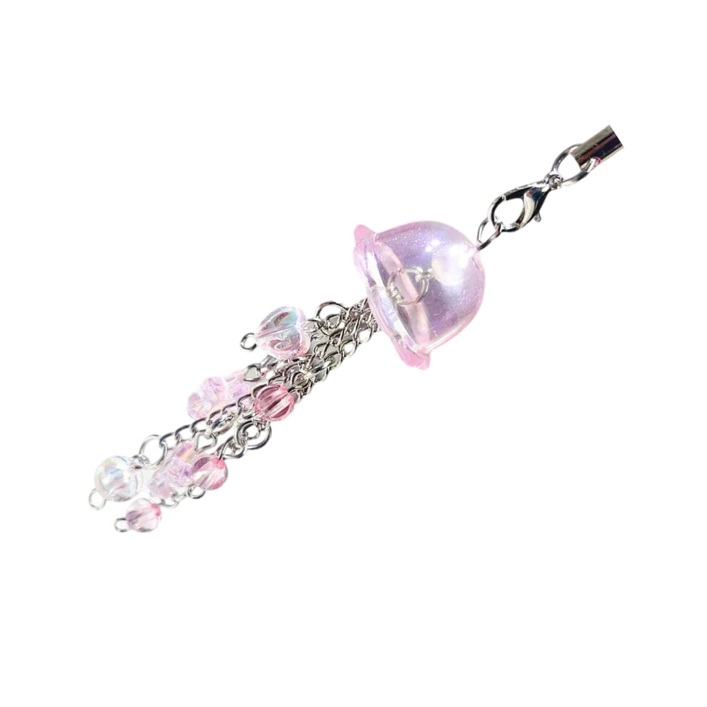 Stylish Acrylic Jellyfish Keychain Decoration Eye Catching- Pink 7732000805943