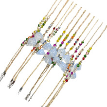 Einzigartiges Blumenarmband Gras im chinesischen Stil,-Blau