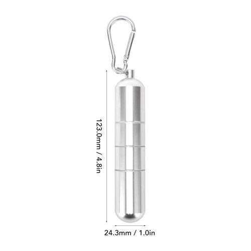 Aluminum Alloy Keychain Cigarette Case for 10pcs 5.5mm Silver 1