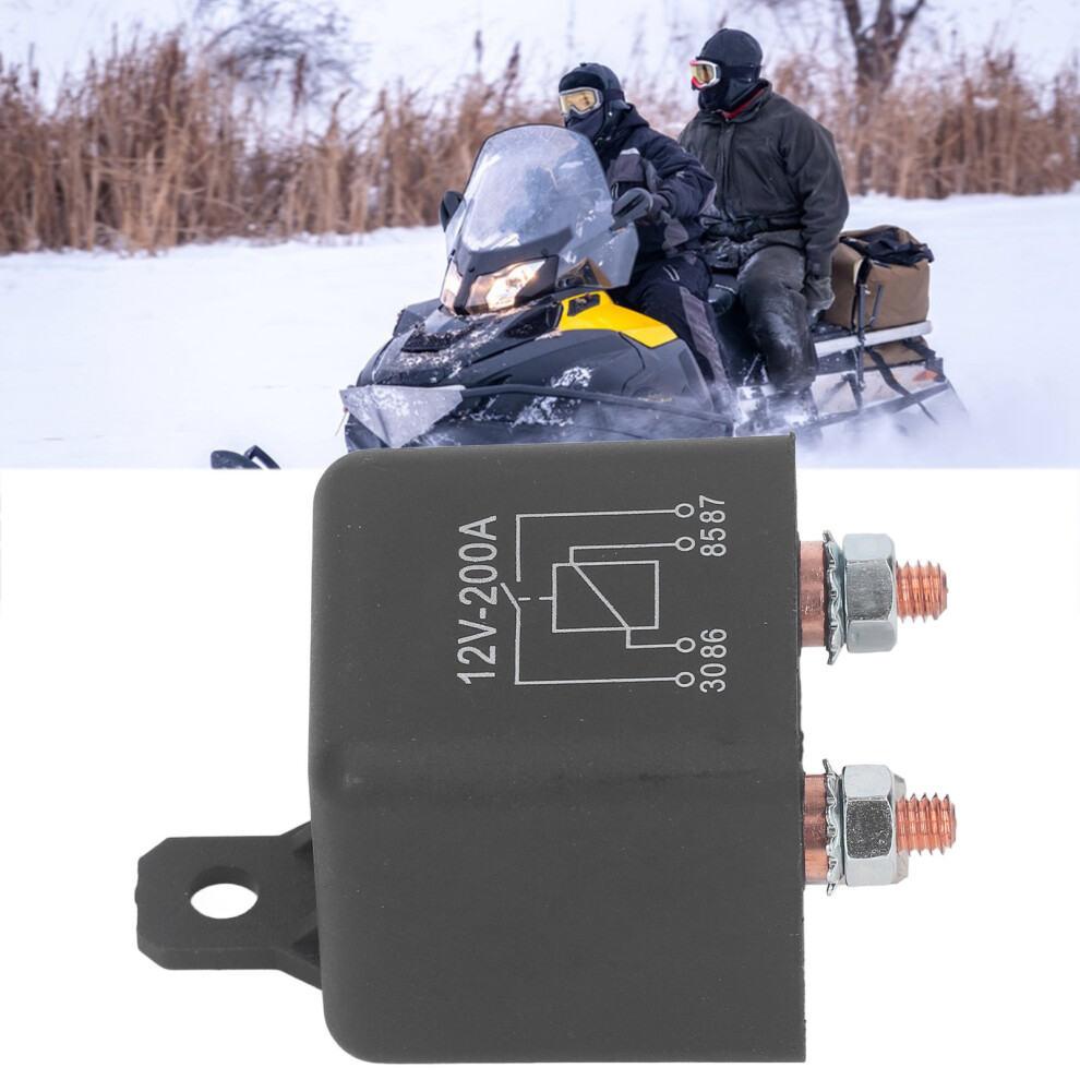 Dc 12V 200A Waterproof Starter Solenoid Relay Brass Coil For Cars, Atv, Mowers 4161369348694