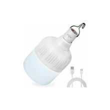 Lampadina ricaricabile per venditori ambulanti, luce da campeggio a LED super luminosa con design portatile, luce di emergenza, alimentata a batteria