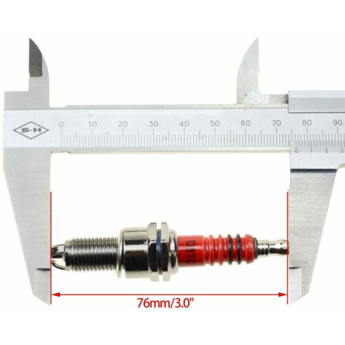 Replacement for D8TC Spark Plug, Compatible with 4 Stroke Gasoline Engine ATV Motorcycle Scooter, 3 Electrode Design for Enhanced Ignition, Improves 1