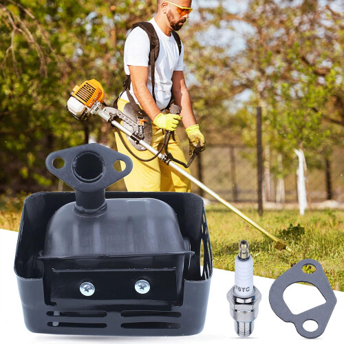 Small Engine Replacement Made Simple, Exhaust Assembly with Spark Plug and Mounting Hardware for Hassle-Free Installation 1