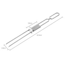 Hochwertige Edelstahlspieße, Schaschlikspieße mit sicherem Halt und flachem Design für sicheres Grillen, erstklassiges Grillzubehör, perfekt