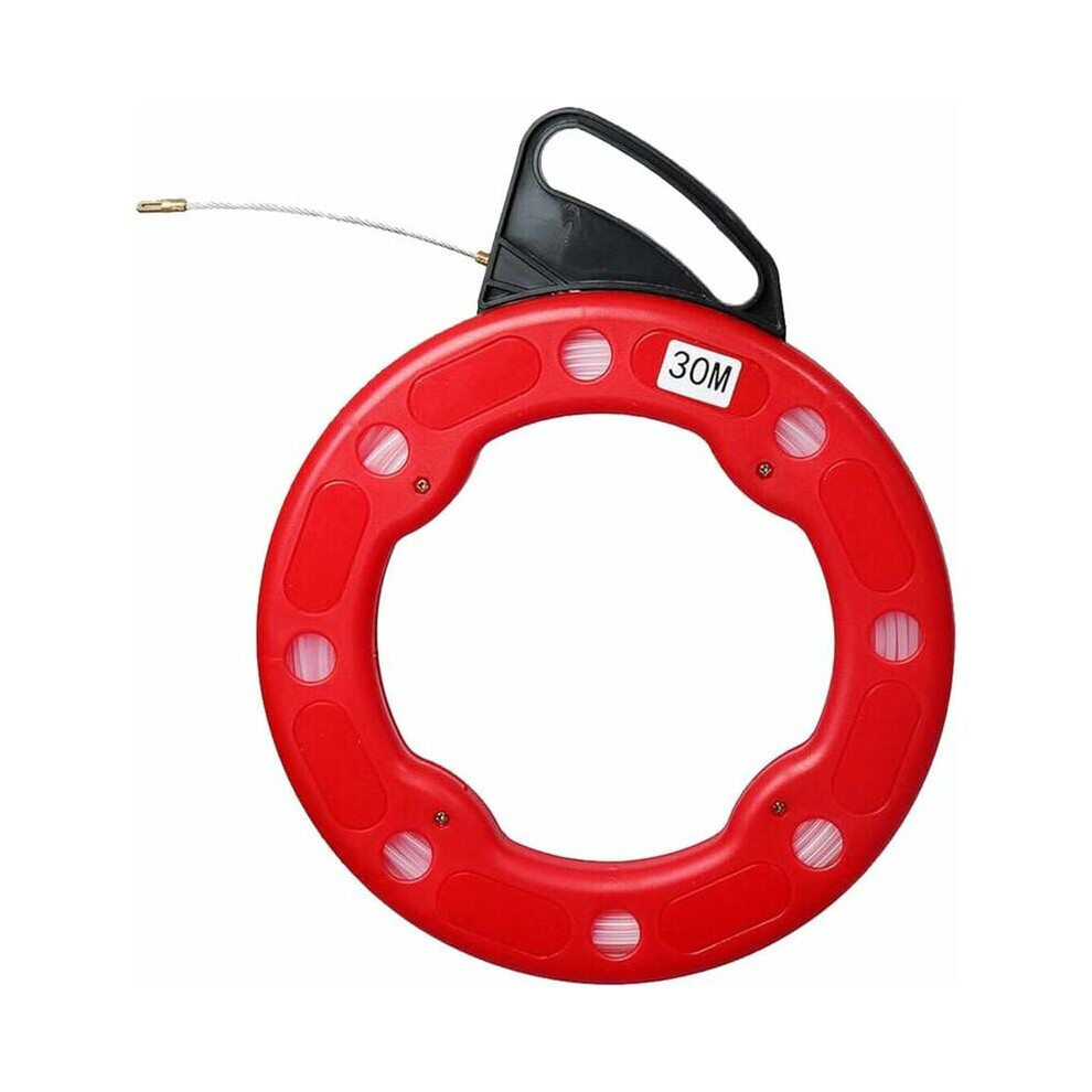 Non Conductive Cable Puller, Innovative 30M Fiberglass Nylon Fish Tape For Wires, High Strength Spring Steel, Flexible Steel Tape, Firm Grip Wire 9169997061775