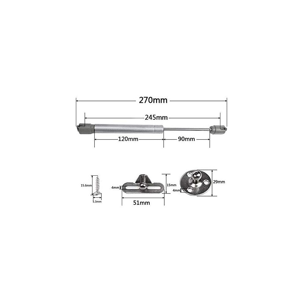 Premium Gas Strut, Hydraulic Spring For Automatic Lid Stay, Soft Close Hinges Ensuring Smooth Operation, Aluminum Alloy Pipes, Nitrided Surface 9169997061423