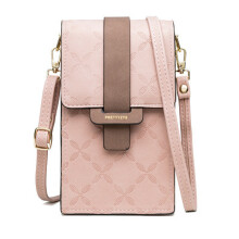 Elegant crossbody-etui til kvinder, magnetisk lukning og justerbar skulderrem, let og kompakt størrelse med flere kortpladser, holdbar