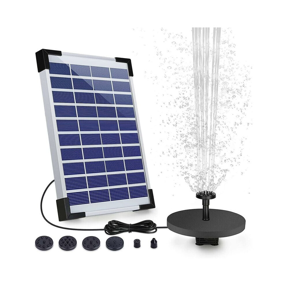 Adjustable Solar Panel, 5.5W Solar Water Fountain Pump With Multiple Nozzles, Automatic Power Outage Protection For Bird Baths Aquariums Small Ponds 9405630517958