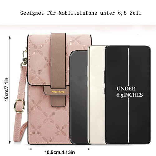 Κομψή γυναικεία τσάντα τηλεφώνου crossbody, ελαφριά και συμπαγής με ρυθμιζόμενο 1