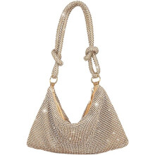 Glitter Purse for Women, Elegant Evening Bag with Soft Fabric Lining and Smooth Metal Zipper, Sparkly Clutch Purse with Chic Design Accents, 26x16cm