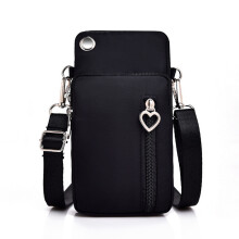 Shoulder Bag for Women, Adjustable & Detachable Shoulder Strap Crossbody Pouch with Water Resistant Nylon Shell and Three Zipper Pockets, Smart