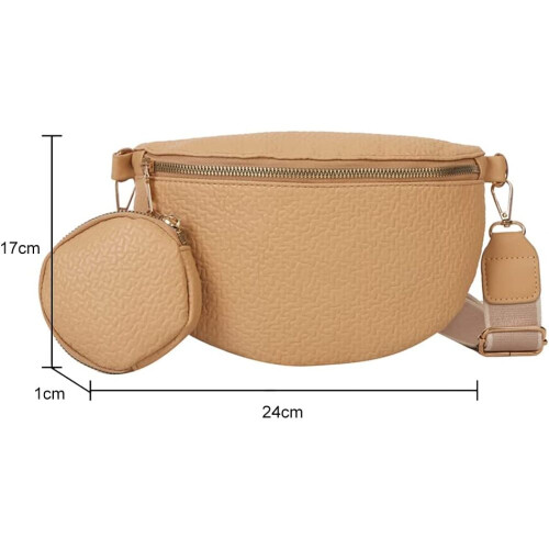 Bolsa transversal resistente à água, em couro PU macio com cintura ajustável para telas de até 7 polegadas, feita de nylon durável e 1