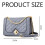 Μοντέρνα τσάντα ώμου Clutch για γυναίκες, πολλαπλών χρήσεων, δερμάτινη καπιτονέ 5