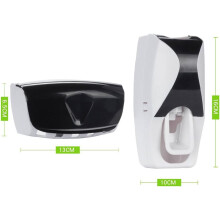 Hygienic Toothbrush Station, Eco-Friendly PP Material Automatic Toothpaste Squeezer for Hassle-Free Oral Care, Perfect for Family and Guest Bathrooms