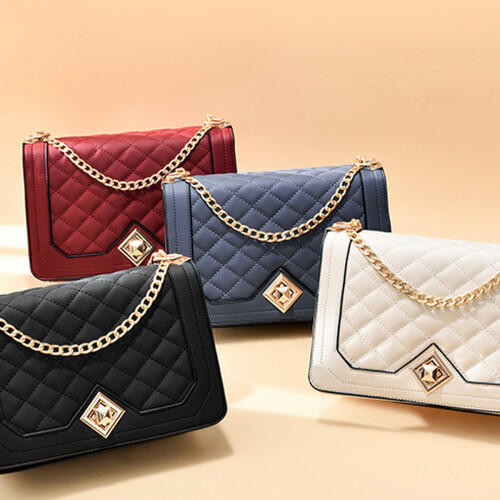Μοντέρνα τσάντα ώμου Clutch για γυναίκες, πολλαπλών χρήσεων, δερμάτινη καπιτονέ 2