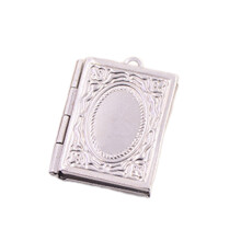 Fashionable Book Shaped Locket Pendant-Double sided pattern