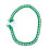 Collier ras du cou tressé avec corde d'honneur, fleur-blanc vert 1
