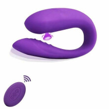 (Purple) Wearable U Shape Sucking Vibrator G Spot Clitoral Orgasm Women