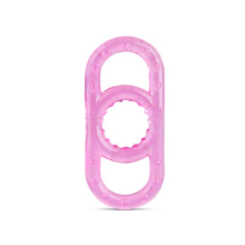 (Pink) Stretchy Silicone Penis Cock And Balls Ring Erection Enhancer S Men