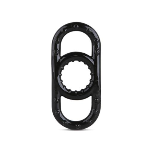 (Black) Stretchy Silicone Penis Cock And Balls Ring Erection Enhancer S Men