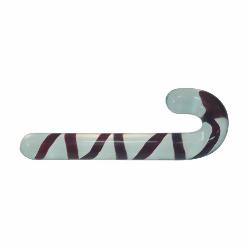 Huge Pyrex Glass Dildo Christmas Candy Cane Anal Plug Dong