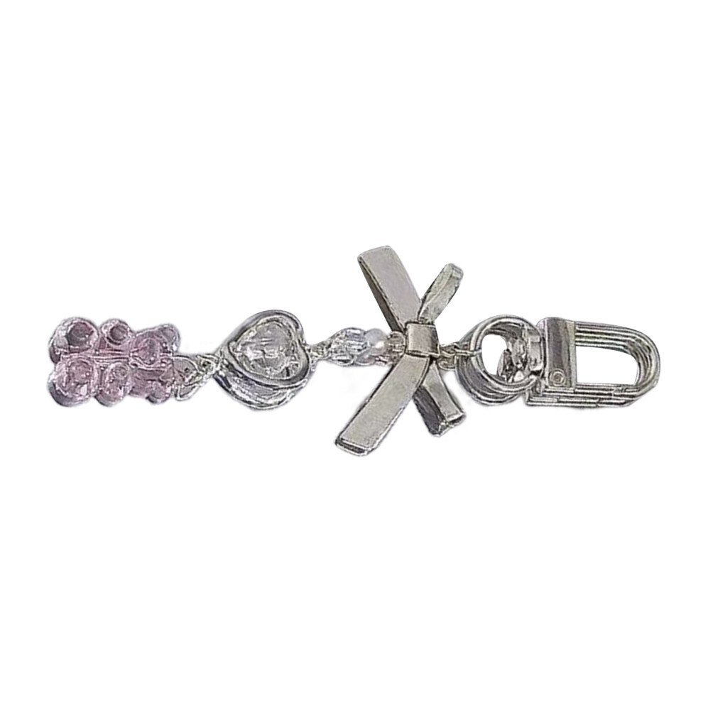 Unique Handcrafted Phone Charm Bear/Heart Pendant Keychain-Bear 7732000839054