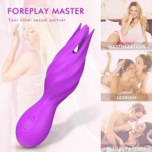(Standard, Purple) Nipple Anal Clitoral Vibrator Body Massager Sex Toy For Women