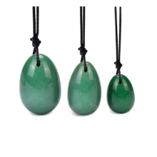 (3 Aventurine Eggs, Jade) Yoni Egg Rose Quartz Jade Women Kegel Ben Wa Balls Crystal Bondage Kink Bdsm