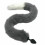 (White, Medium 108) 80Cm Long Grey White Fox Tail Cosplay Anal Butt Plug Bdsm Pet Play 1