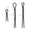 (Double Red Clip) Adjustable Silicone Rings Cock Ties Time Delay Erection Penis Ring S Men 2