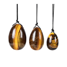 (3 Tiger Eye Eggs, Jade) Yoni Egg Rose Quartz Jade Women Kegel Ben Wa Balls Crystal Bondage Kink Bdsm