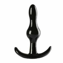 (Black Shiny, 8.5cm) Silicone Black Pink Purple Dildo Butt Plug Set Bdsm Anal Training Fetish