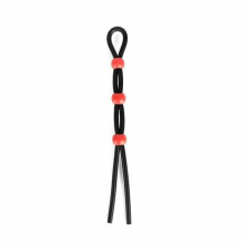 (Triple Red Clip) Adjustable Silicone Rings Cock Ties Time Delay Erection Penis Ring S Men