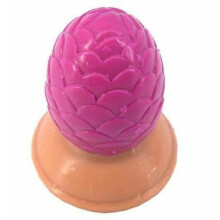 (Pink) 9.5Cm 3.7Inch Silicone Butt Plug Brown Sex Toy Anal 5.2Cm Thick Faak Dildo