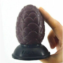 (Brown) 9.5Cm 3.7Inch Silicone Butt Plug Brown Sex Toy Anal 5.2Cm Thick Faak Dildo