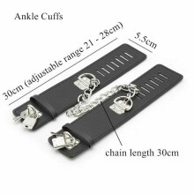 (Black-Ankle Cuffs, 1) Locking Wrist Ankle Cuffs Lockable Bondage Kink Bdsm Fetish Restraints