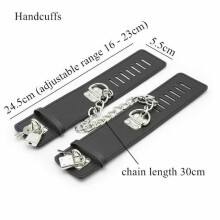 (Black-Handcuffs, 1) Locking Wrist Ankle Cuffs Lockable Bondage Kink Bdsm Fetish Restraints