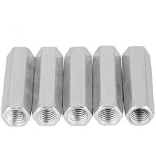Hexagonal Sleeve Nut With External Hex Drive Type, Wide Applications Stainless Steel Metric Hex Coupling Nut, Zinc Plated Carbon Steel High Strength