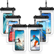 Imprescindibles para las vacaciones: Funda impermeable para teléfono móvil, bolsa seca subacuática con certificación IPX8 para smartphones de