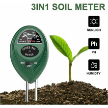 Essencial para jardineiros: testador de solo, medidor de luz e medidor de pH 3 em 1 para uso interno e externo em fazendas e gramados. Design