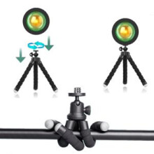 Projetor de luz Sunset Lamp, LED multicolorido com lentes de alta refração para projeções vibrantes de arco-íris e decoração de quarto (16