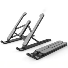 (Black) Computer Laptop Notebook Folding Anti-Skid Stand Home Office Accessories