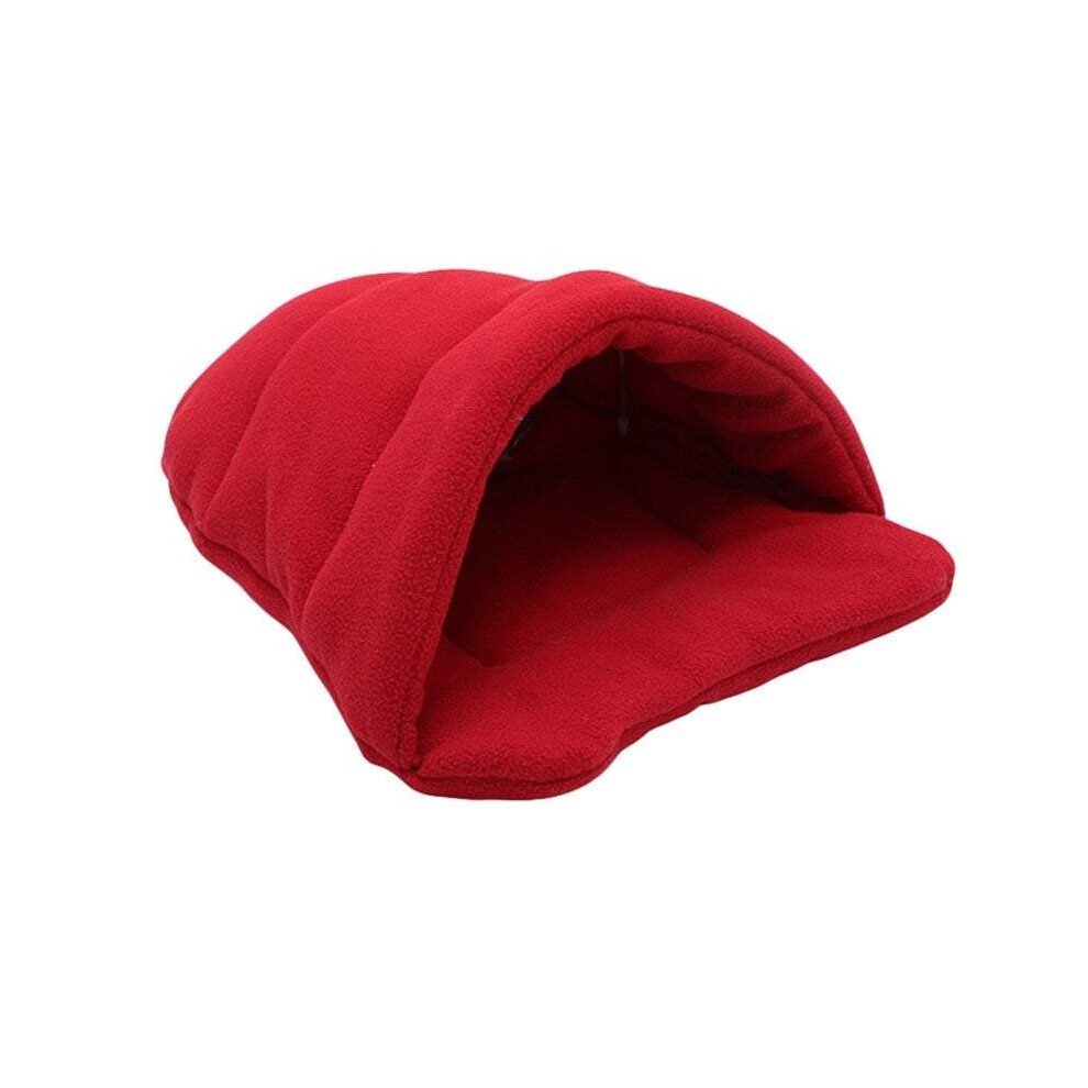 Hod Pets (, M) Pet Beds Soft Warm Pet Cave Igloo For Small Dogs Or Cats Red