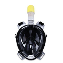 (Black, Small To Medium) Diving & Snorkelling Full Face Snorkeling Mask