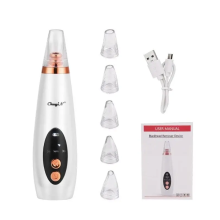 (One Size, 1) 6 In 1 Electric Facial Blackhead Remover Vacuum Suction Cleaning Skin Care Pore Acne Removal Diamond Cleanser Machine White