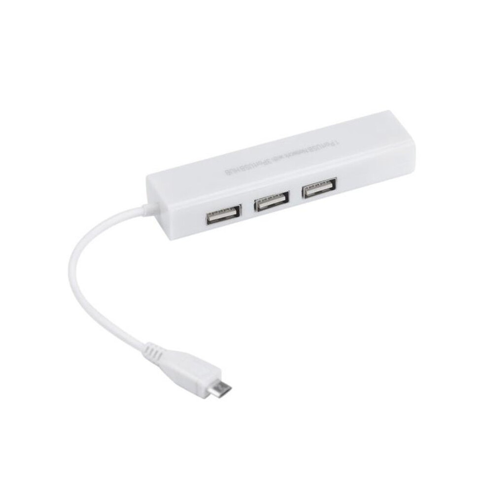 Micro Usb To Network Lan Ethernet Rj45 Adapter With 3 Port Usb 2.0 Hub Adapter Compliant To Micro Usb Interface Version 616908306238